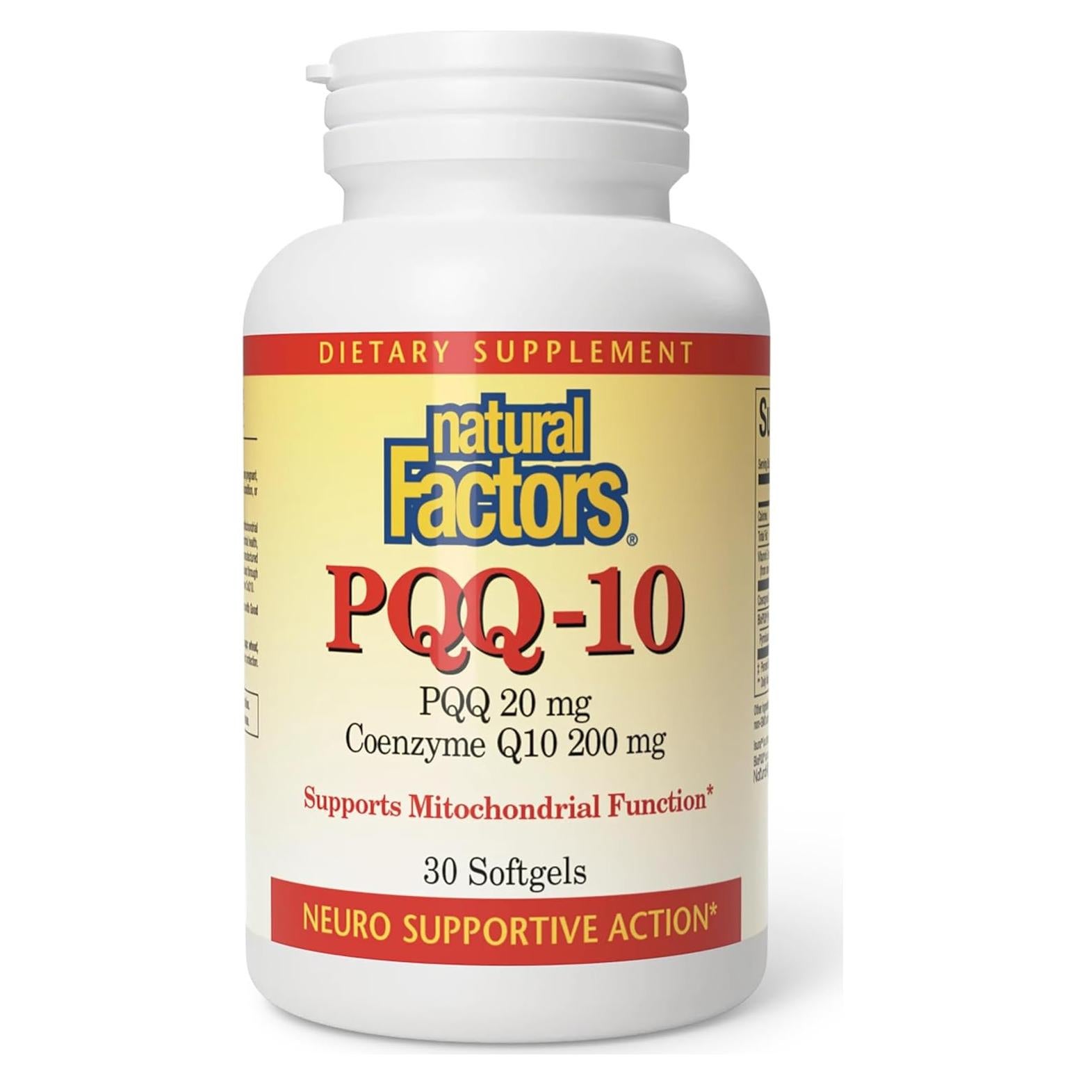 Suplemento PQQ-10 Factores Naturales 30 geles blandos