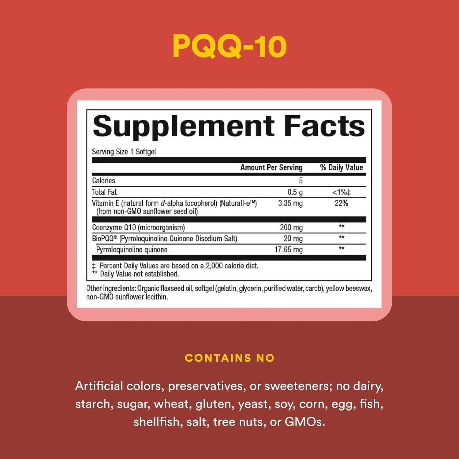 Suplemento PQQ-10 Factores Naturales 30 geles blandos