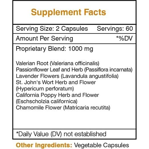 Cápsulas de Sueño Secreto Secretos de la Tribu 120 Unidades 1000 mg