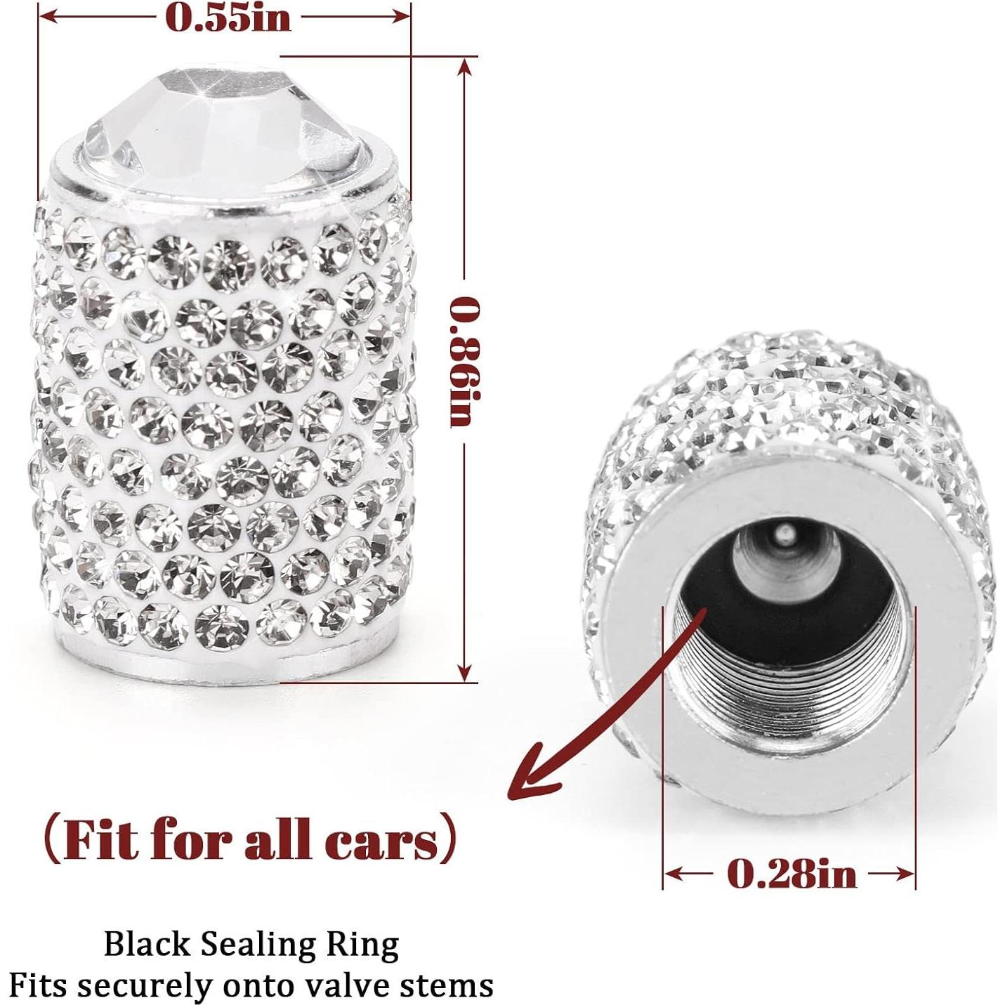 Tapas de Válvula de Neumático ToBeQueen Brillantes 4 Pzas