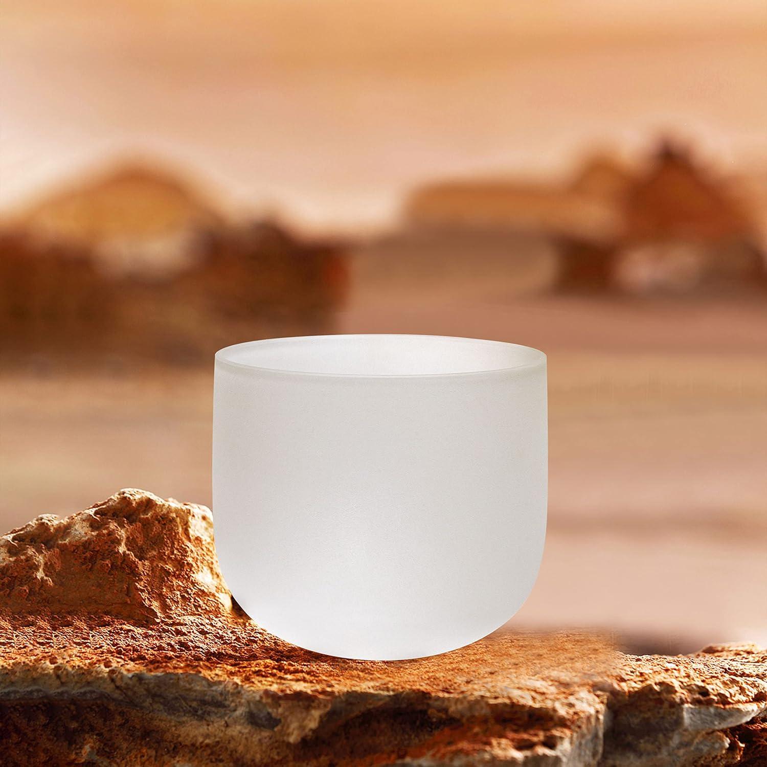 Cuenco de Canto de Cristal TOPFUND 17.78 cm C Nota con Martillo