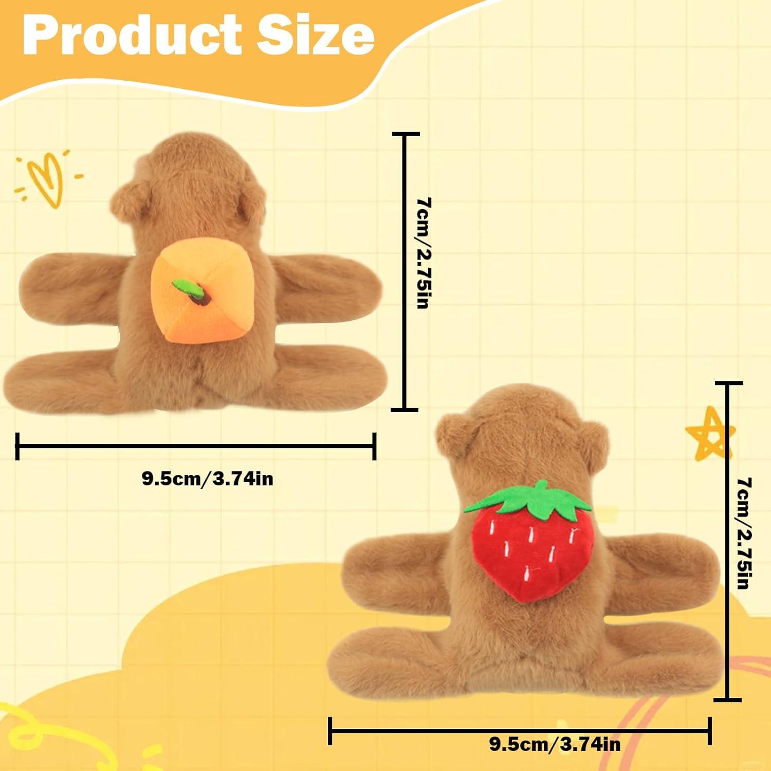 Pulseras de Peluche Capibara 2 Pcs para Niños - Regalo Cumpleaños