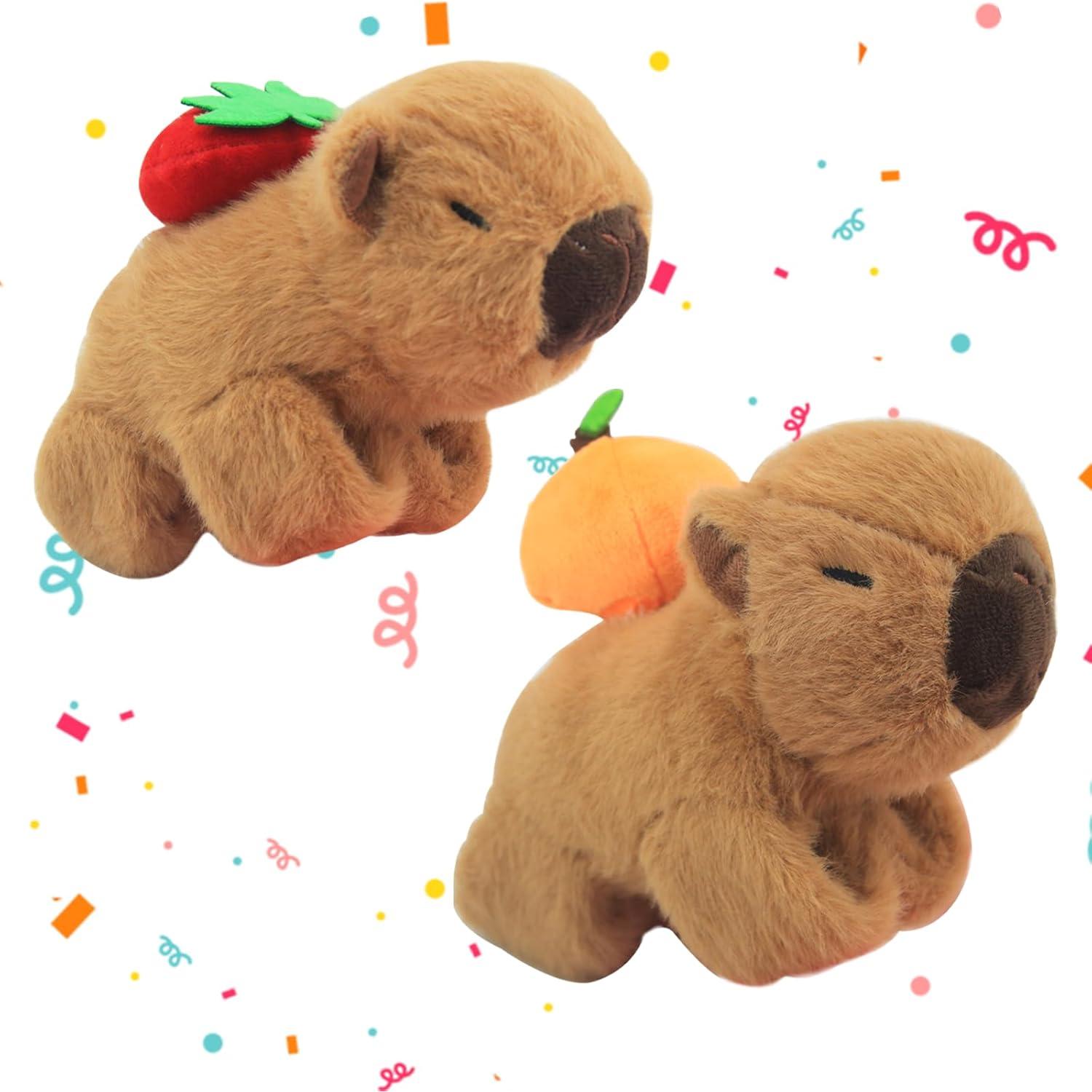 Pulseras de Peluche Capibara 2 Pcs para Niños - Regalo Cumpleaños
