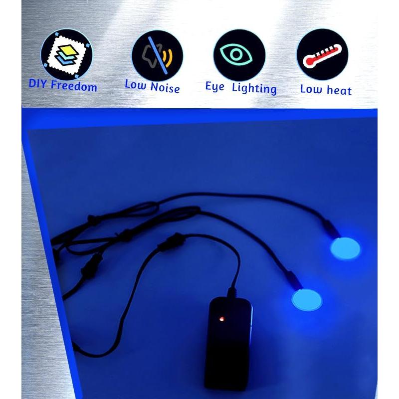 Luces Oculares Electroluminiscentes Ourbest para Cosplay Azul S