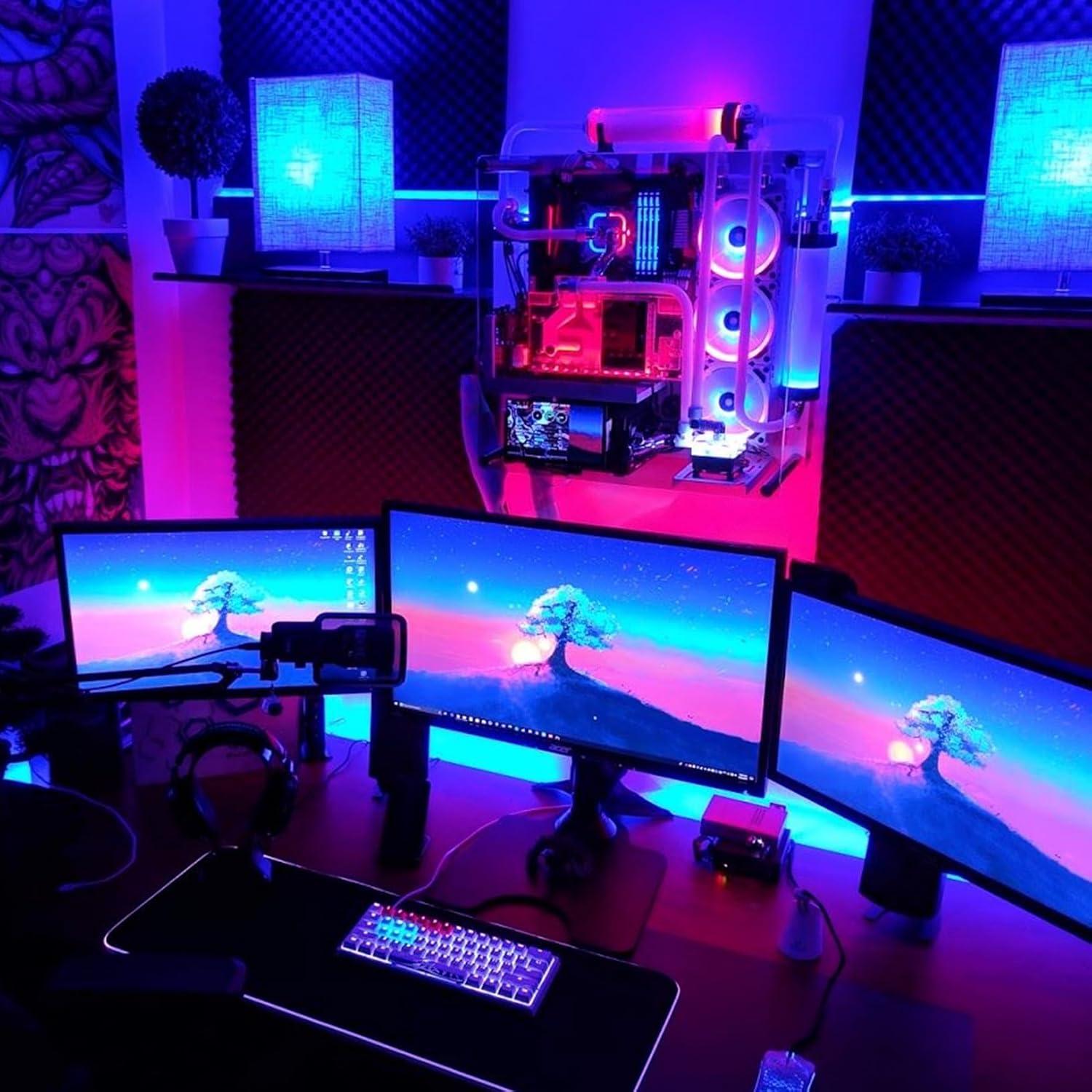 Luces Oculares Electroluminiscentes Ourbest para Cosplay Azul S