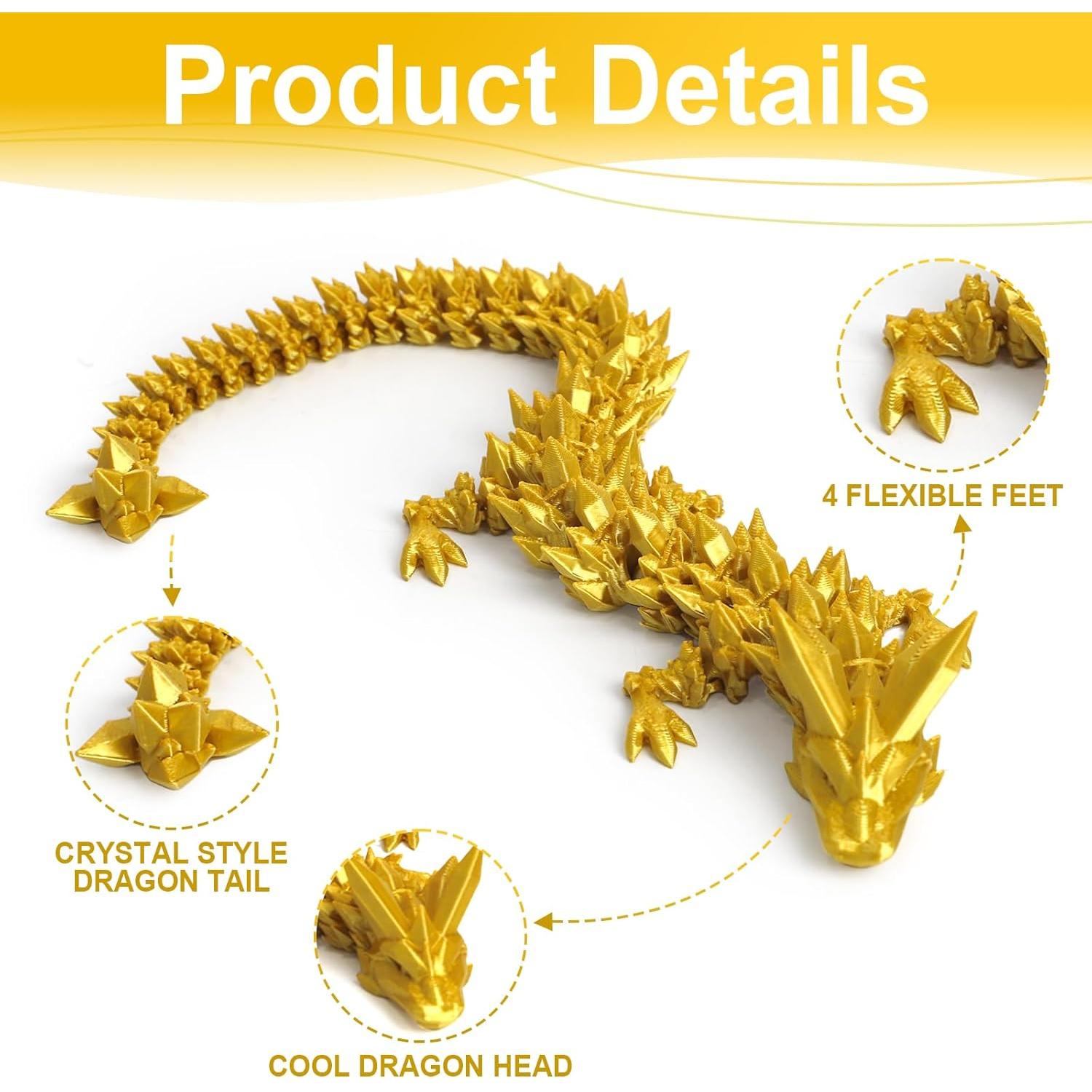 Huevo de Dragón de Piedra Preciosa Flavery 30 cm Oro