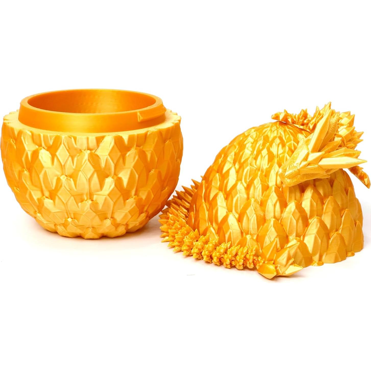 Huevo de Dragón de Piedra Preciosa Flavery 30 cm Oro