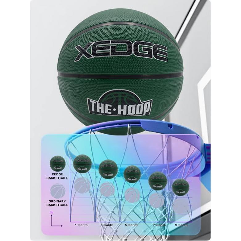 Balón de Baloncesto XEDGE Tamaño 7 Goma Interior Exterior