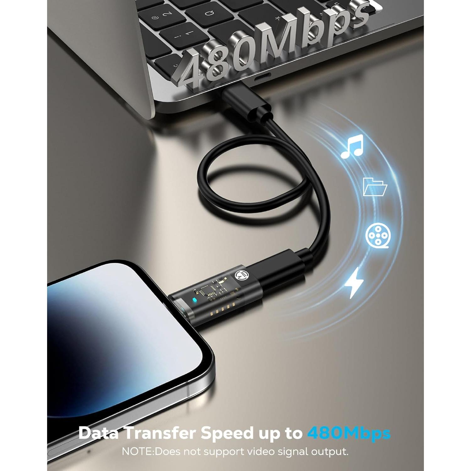 Adaptador USB C a Lightning MoKo 35W Carga Rápida