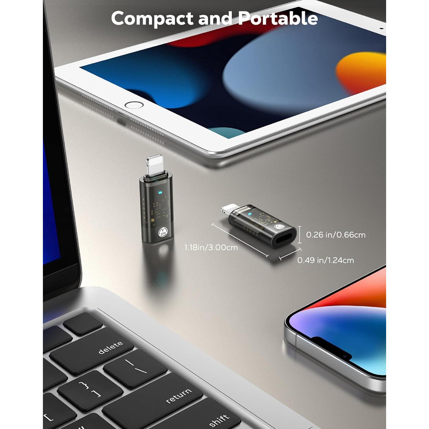 Adaptador USB C a Lightning MoKo 35W Carga Rápida