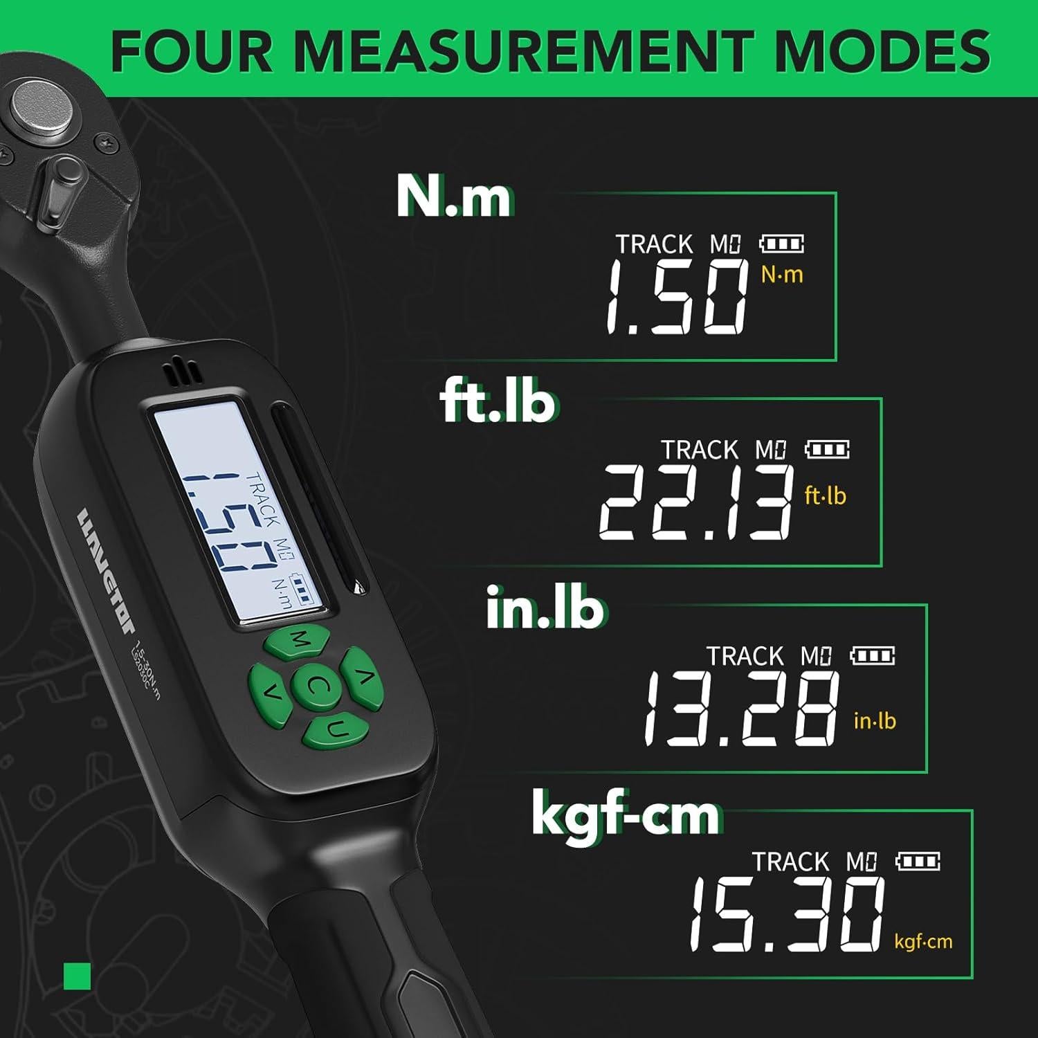Llave de Torque Digital Mini LLAVETOR 1/4" 1.5-30Nm
