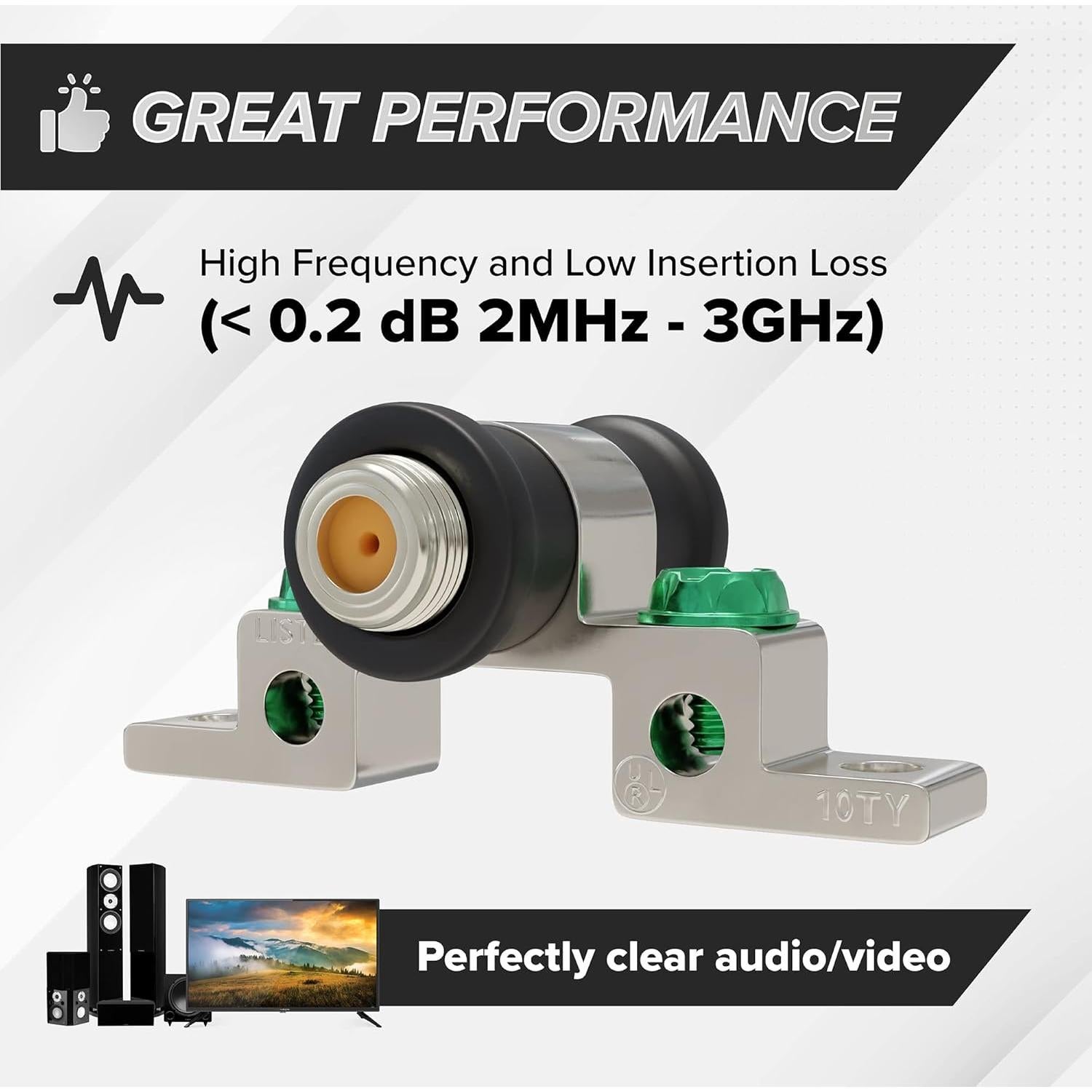 Conector Coaxial F-Type THE CIMPLE CO 1 Puerto RG6 Plata