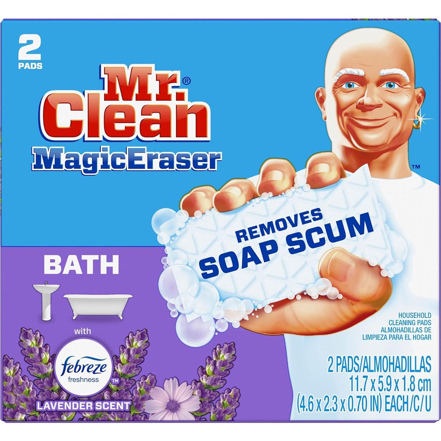 Borrador Mágico Mr. Clean 2 Esponjas Limpieza Aroma Lavanda