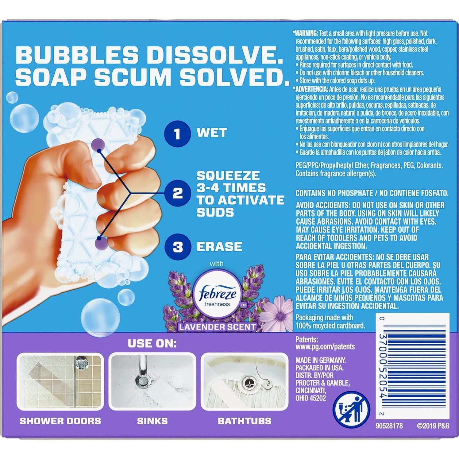 Borrador Mágico Mr. Clean 2 Esponjas Limpieza Aroma Lavanda