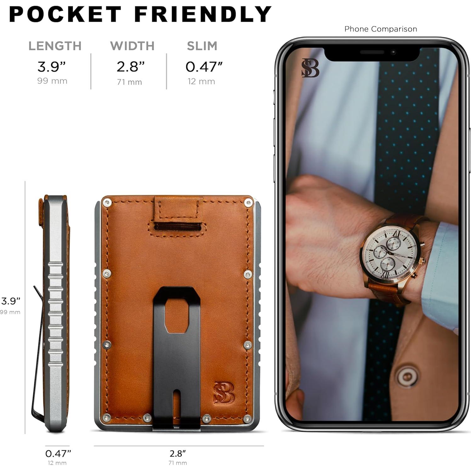 Cartera Slim RFID SERMAN BRANDS Raptor - Minimalista 9.9x7.1cm