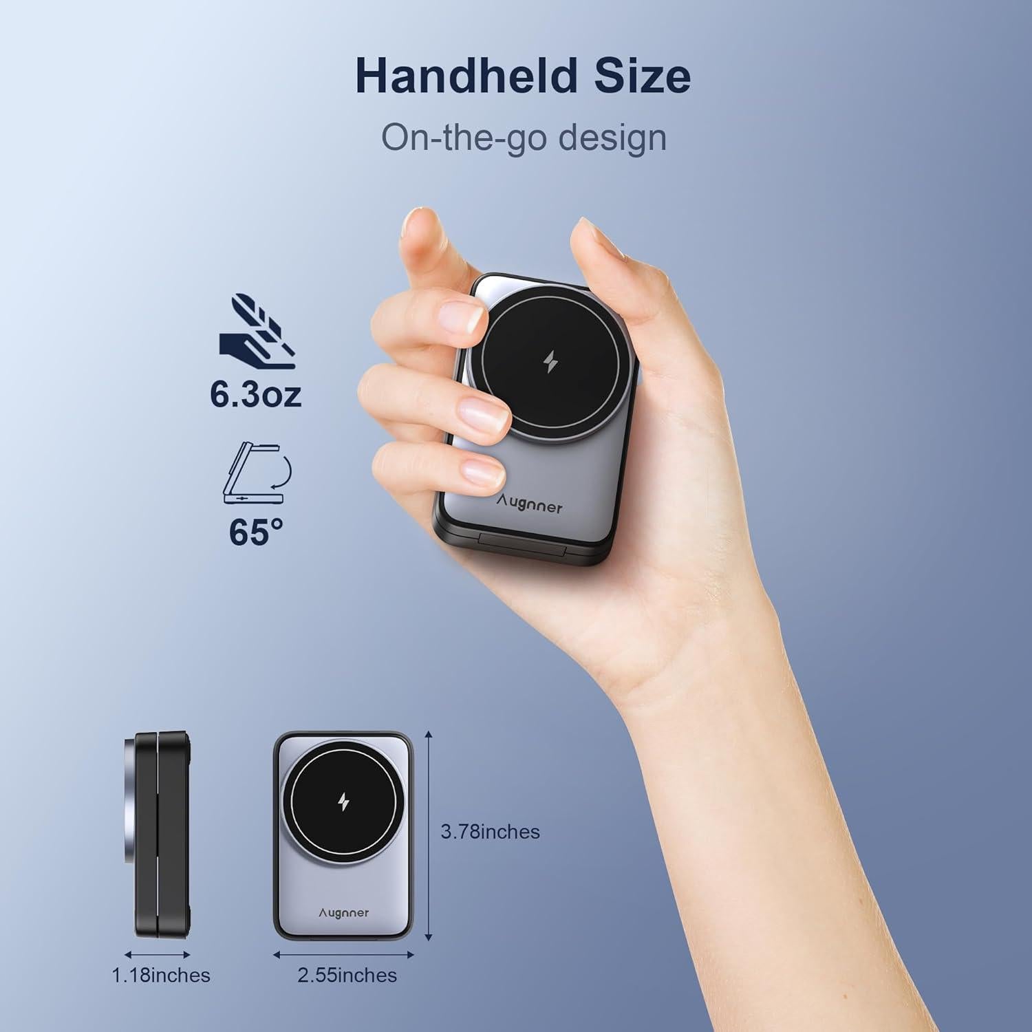 Estación de Carga 3 en 1 Augnner W91 Plegable 15W para Apple