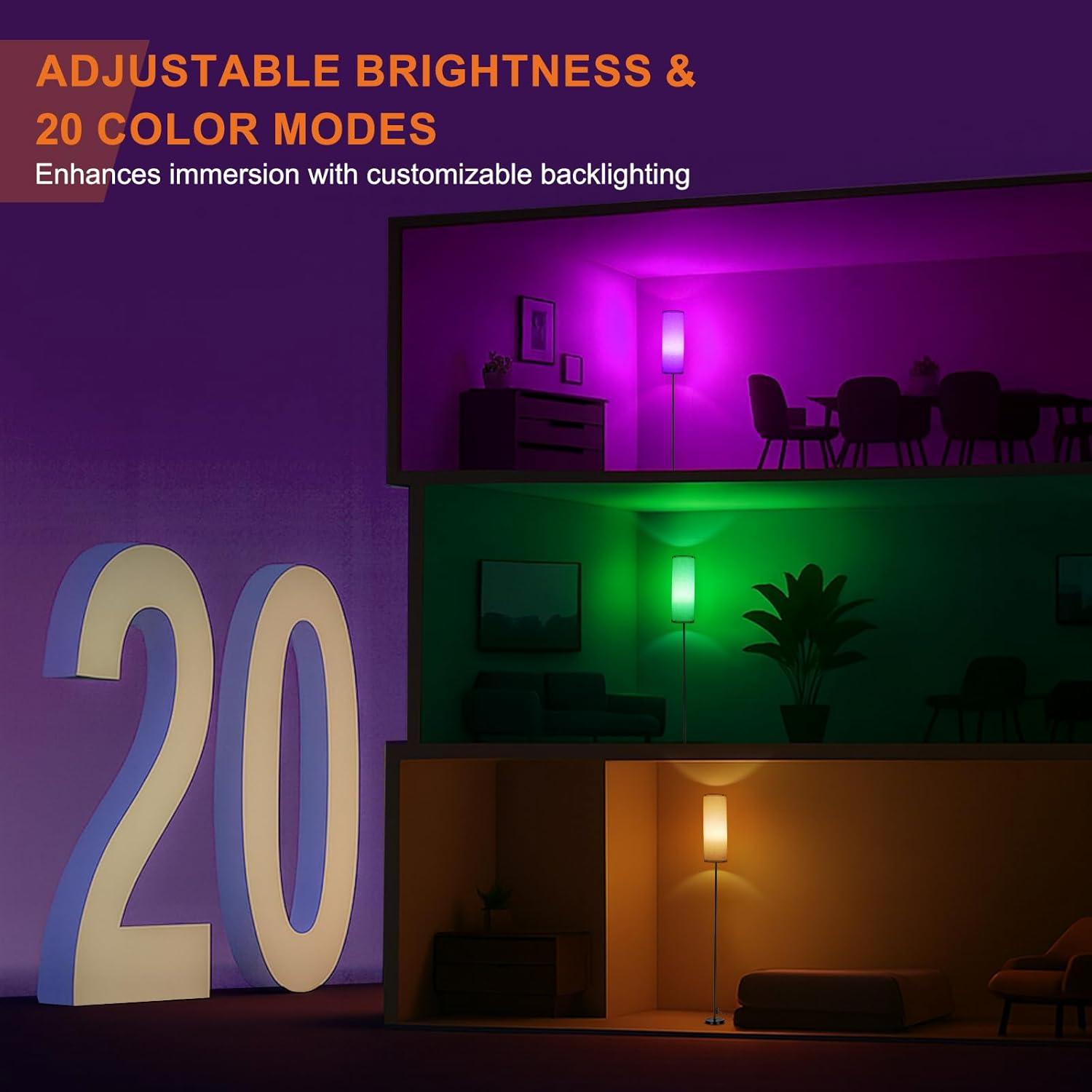 Lámpara de Pie Regulable FRIDEKO HOME 2 Pack Beige 9W