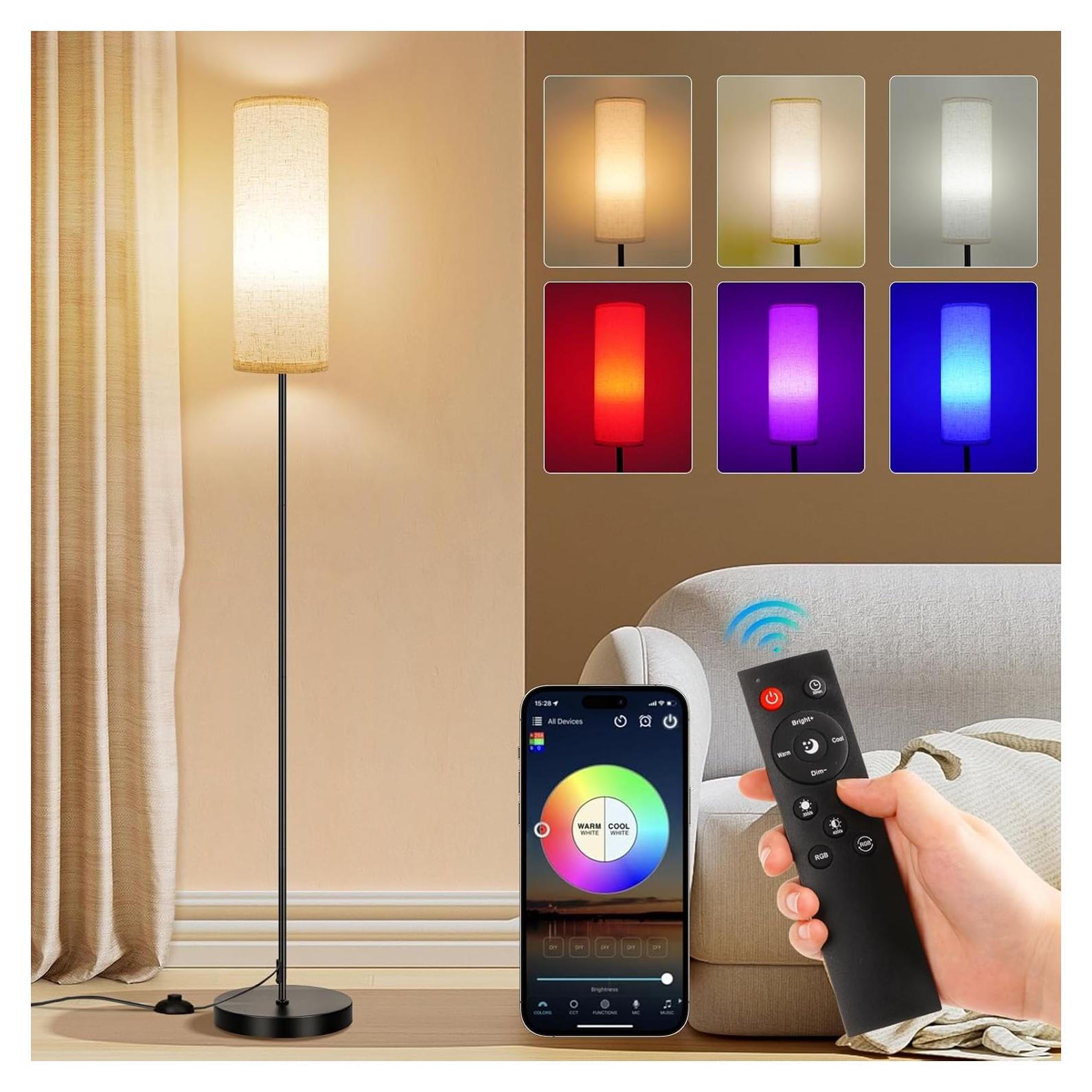 Lámpara de Pie FRIDEKO HOME Beige 9W 800LM Control Remoto