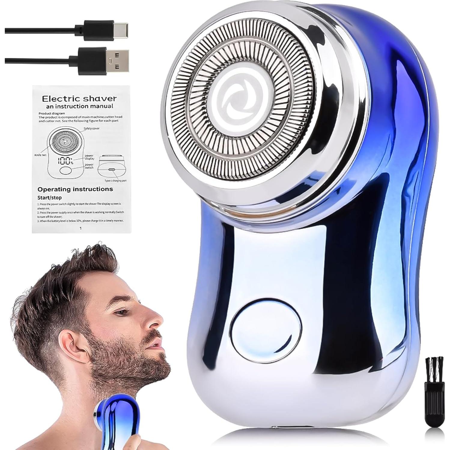 Mini Afeitadora Eléctrica Portátil JIANWEI HA08283 Azul