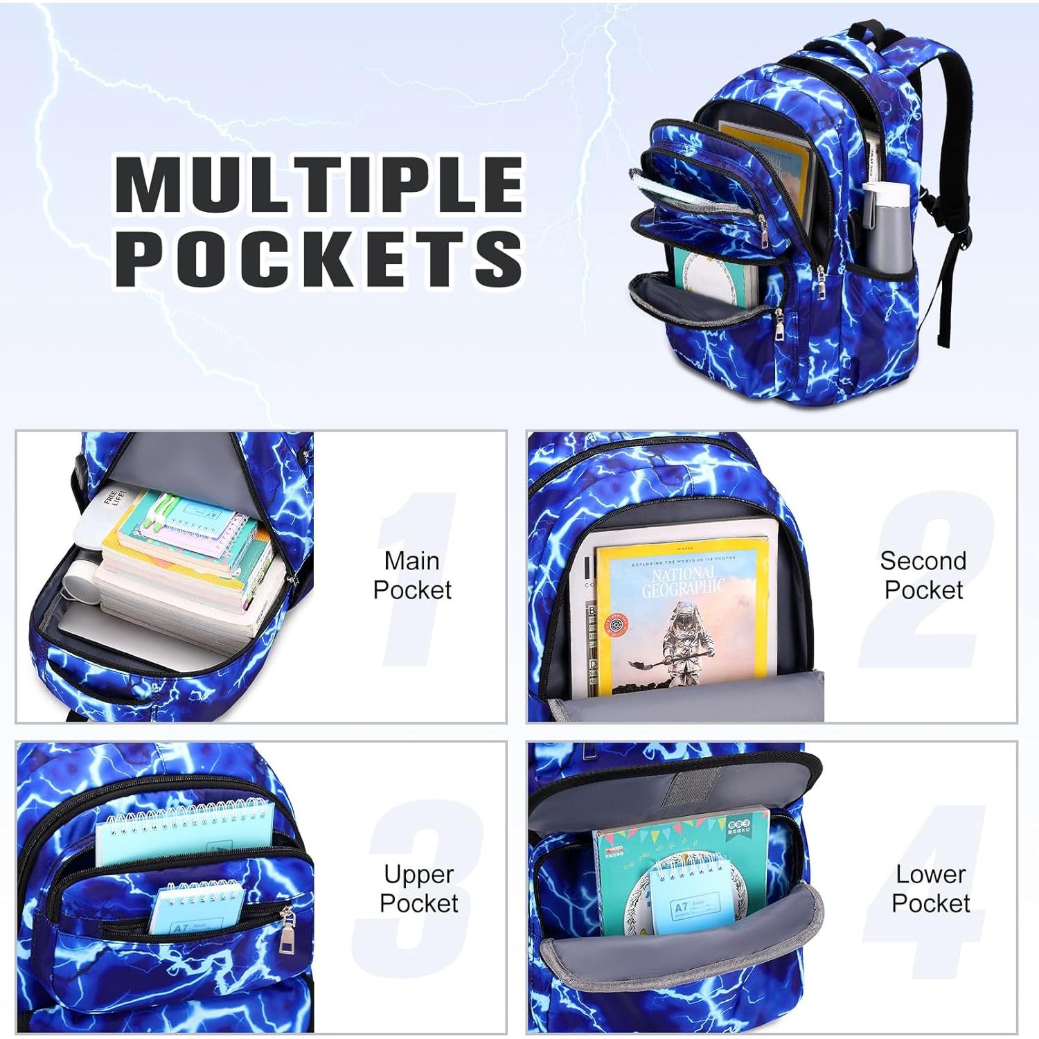 Mochila Escolar Bevalsa para Niños con Almuerzo y Estuche