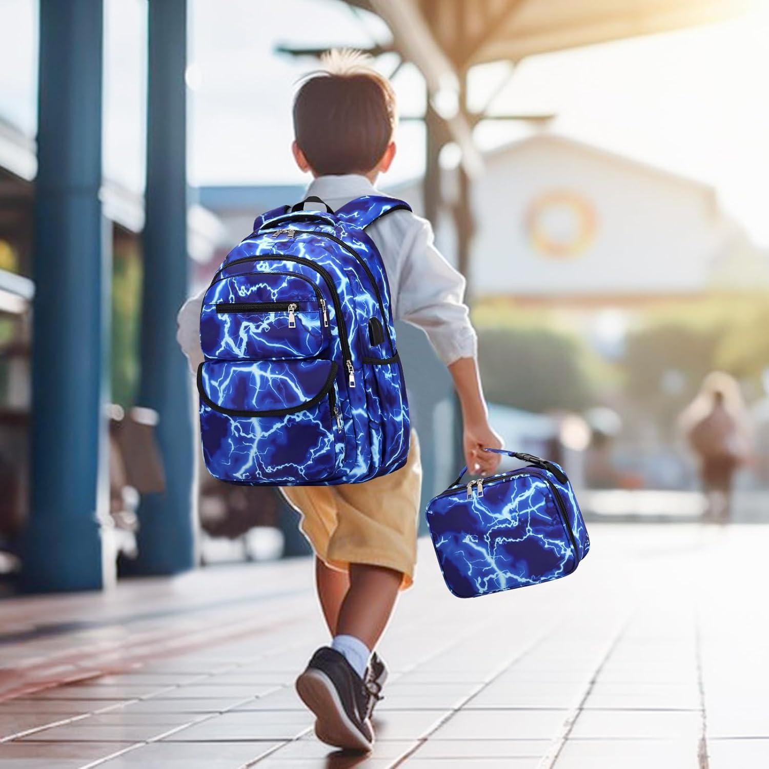 Mochila Escolar Bevalsa para Niños con Almuerzo y Estuche