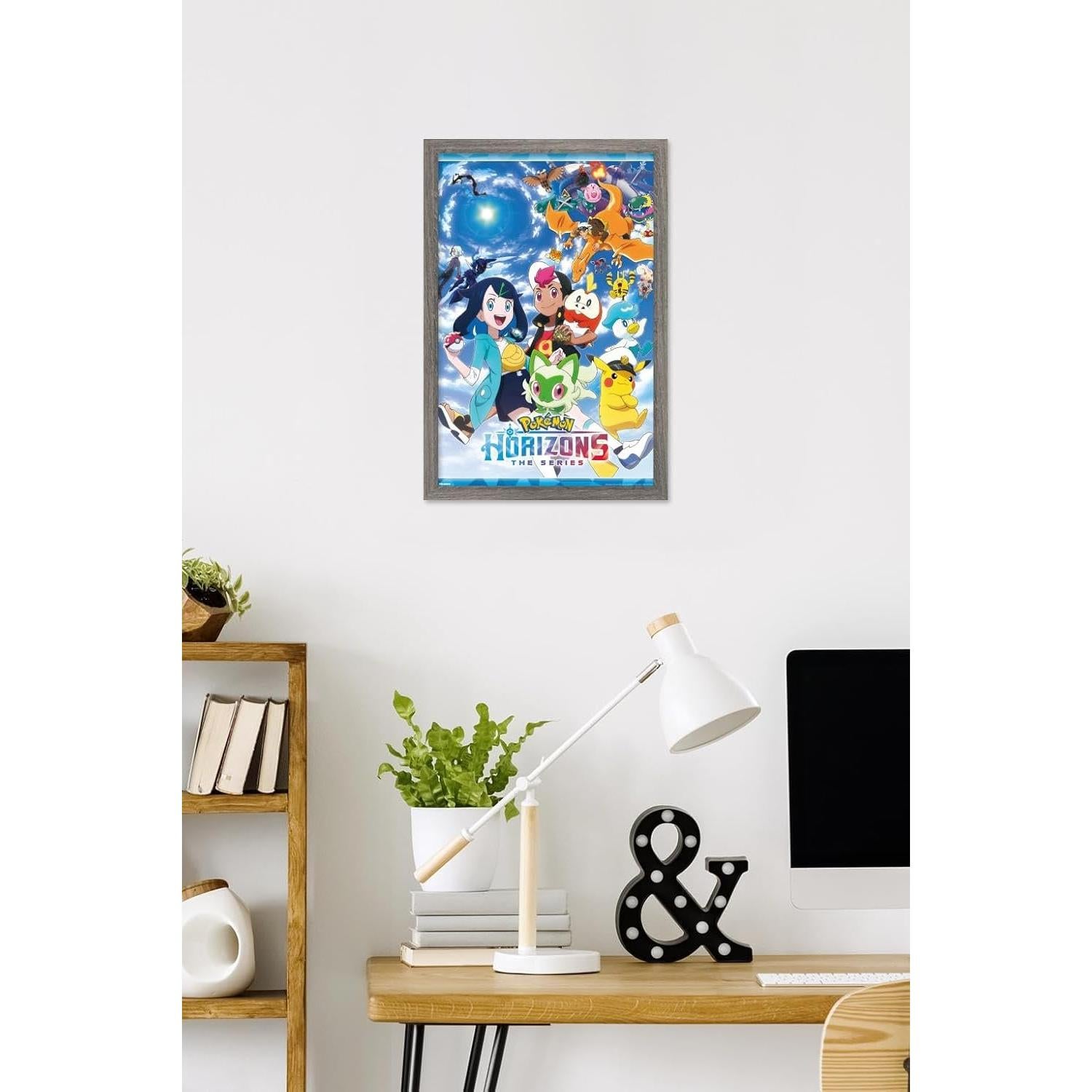 Póster enmarcado Pokémon Horizons Trends International 56.9x37.3 cm