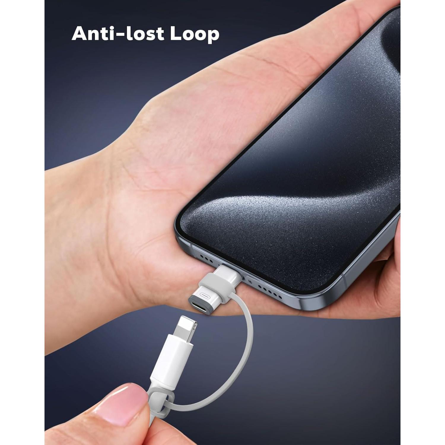 Adaptador Lightning a USB C MoKo 4 Pack para iPhone 15/16