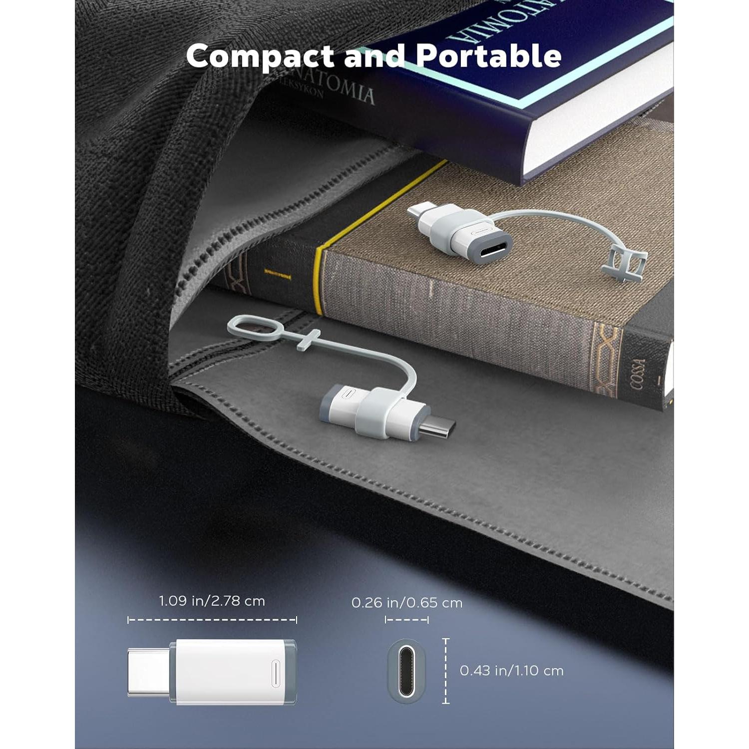 Adaptador Lightning a USB C MoKo 4 Pack para iPhone 15/16