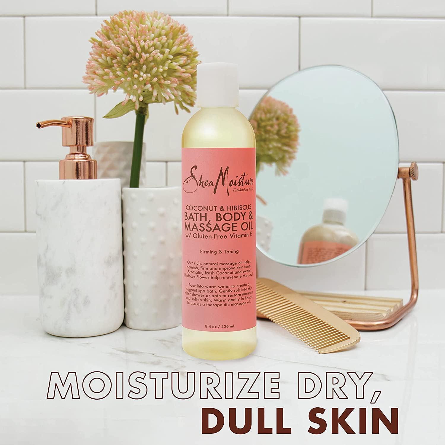 SheaMoisture Aceite de Baño y Masaje Coco e Hibisco 2x236.6ml