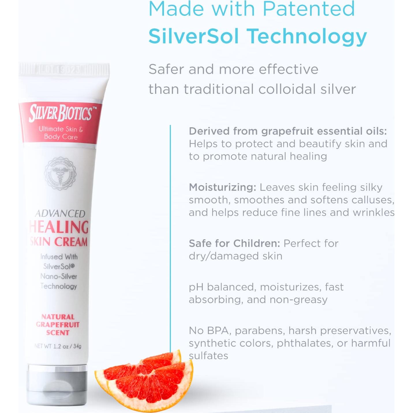 Crema Hidratante Silver Biotics 34g con Ácido Hialurónico