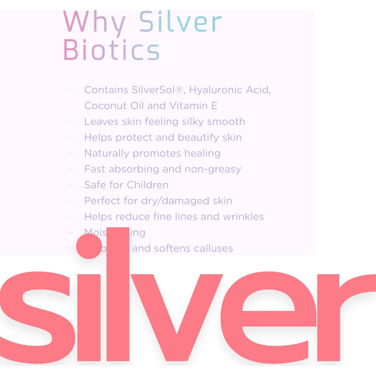 Crema Hidratante Silver Biotics 34g con Ácido Hialurónico
