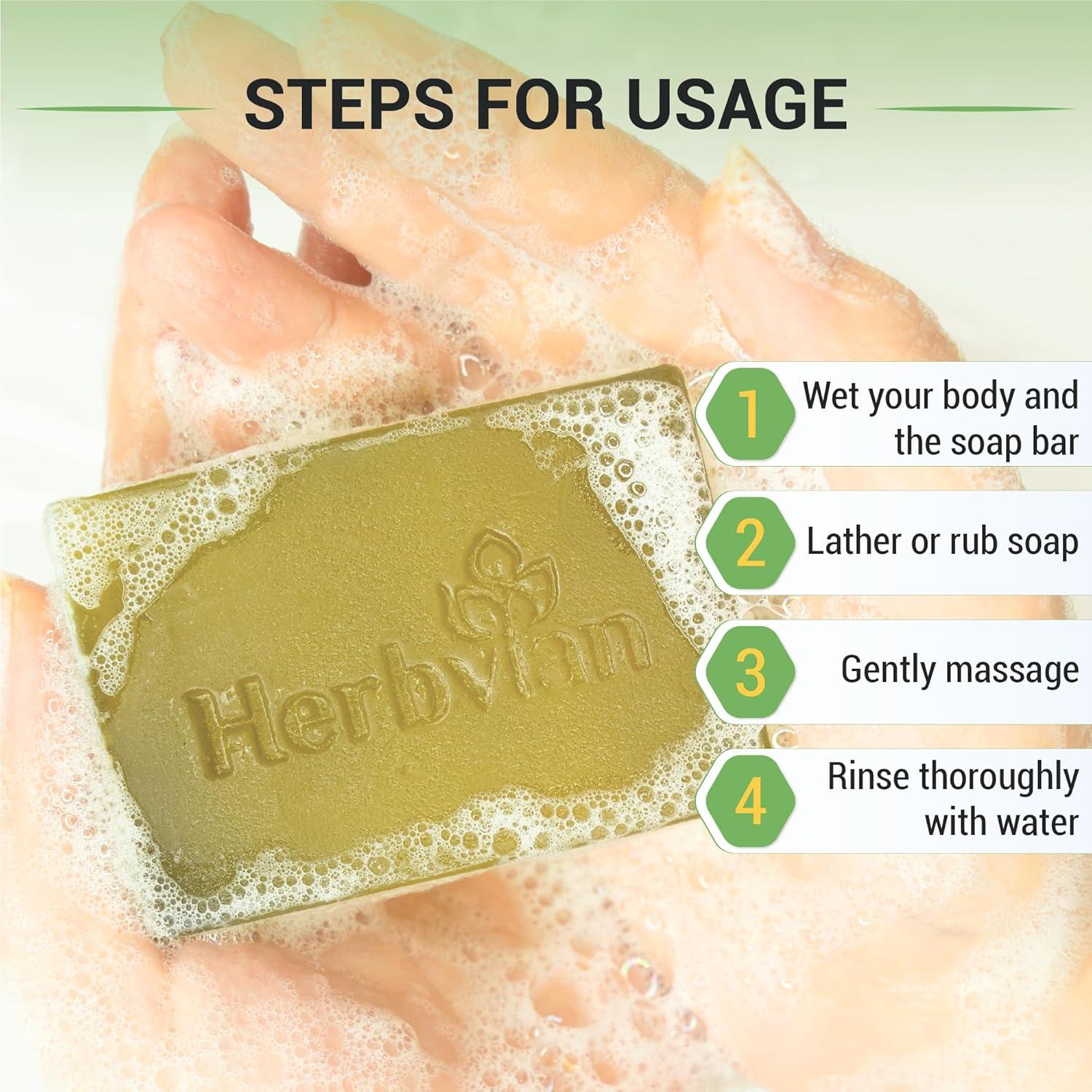 Jabón Antibacteriano Herbal 2 PCS Melón Amargo Moringa 200g