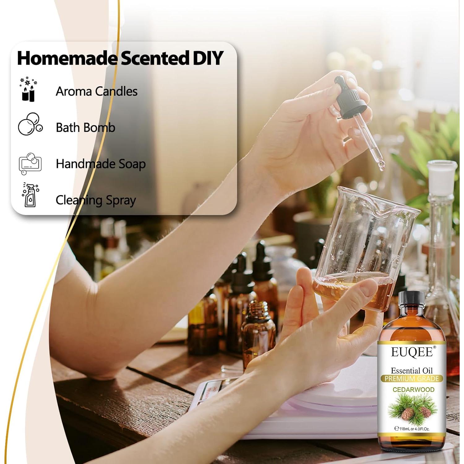 Aceite Esencial de Madera de Cedro EUQEE 118 mL con Gotero