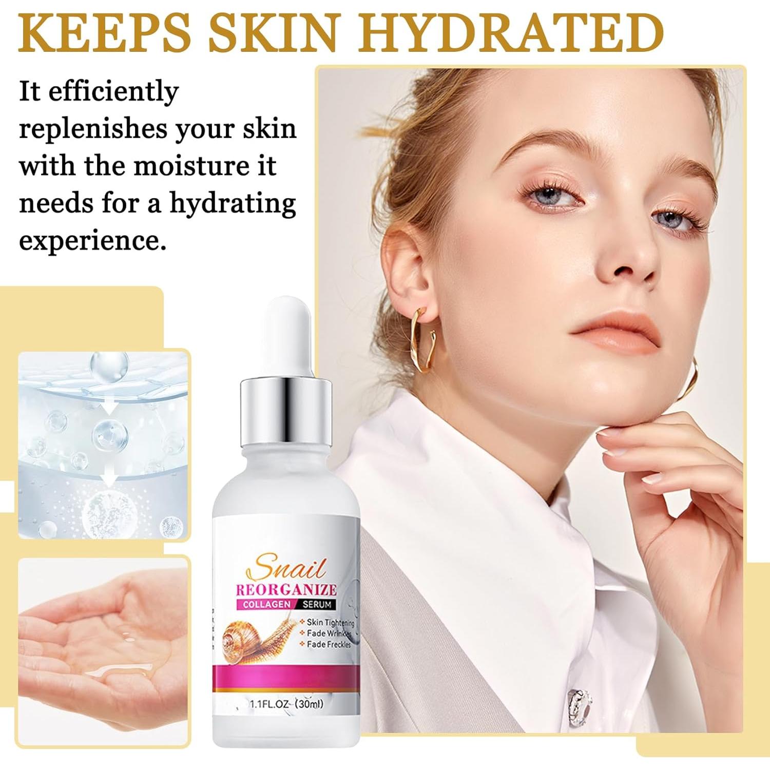 Suero Facial Hidratante XMXueMei 30ml - 2PCS Caracol