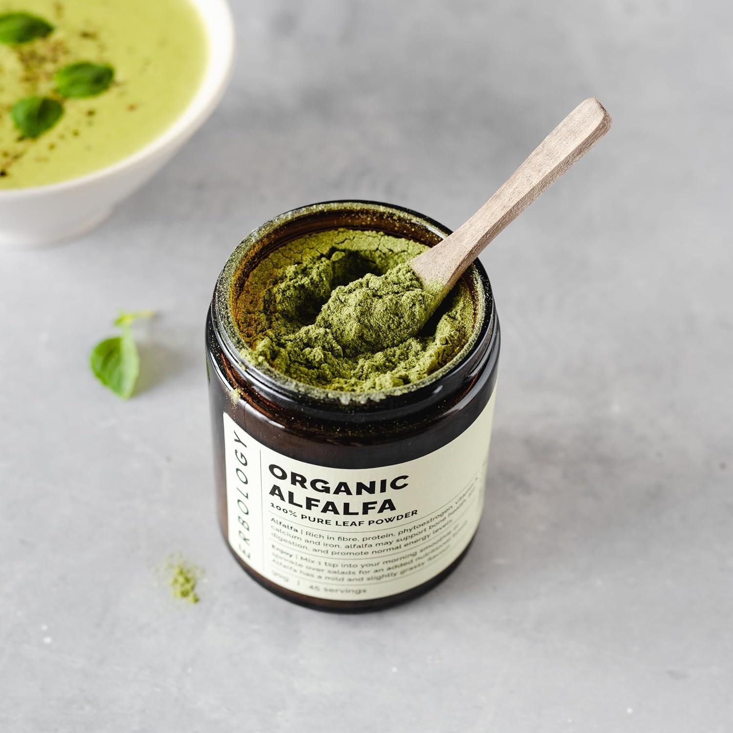 Polvo de Alfalfa Orgánico Erbology 90.72 g - Vegano y Sin OGM