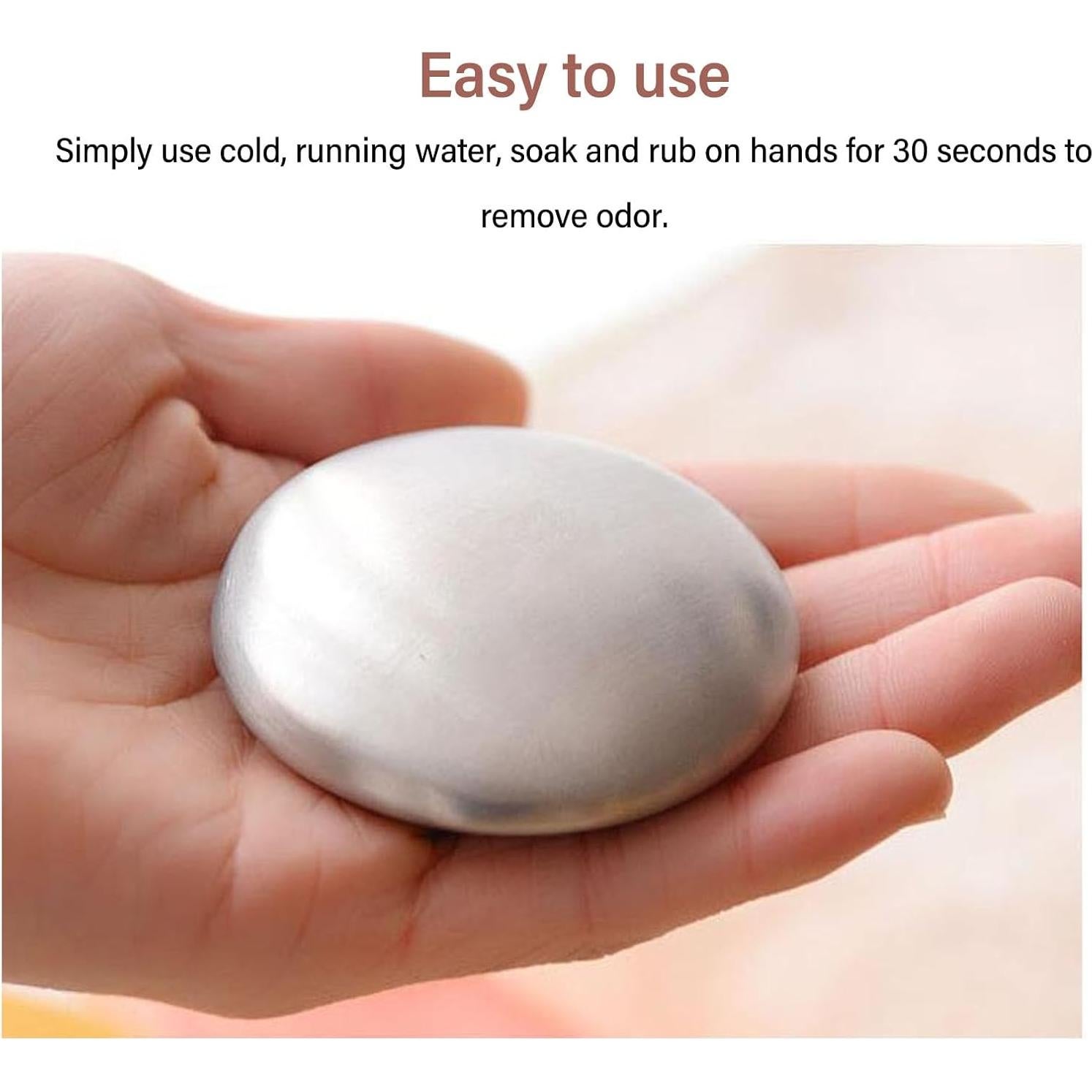 Jabón de Acero Inoxidable HERCHR - Eliminador de Olores (3 Piezas)