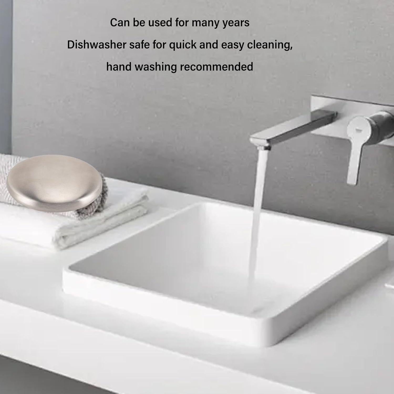 Jabón de Acero Inoxidable HERCHR - Eliminador de Olores (3 Piezas)