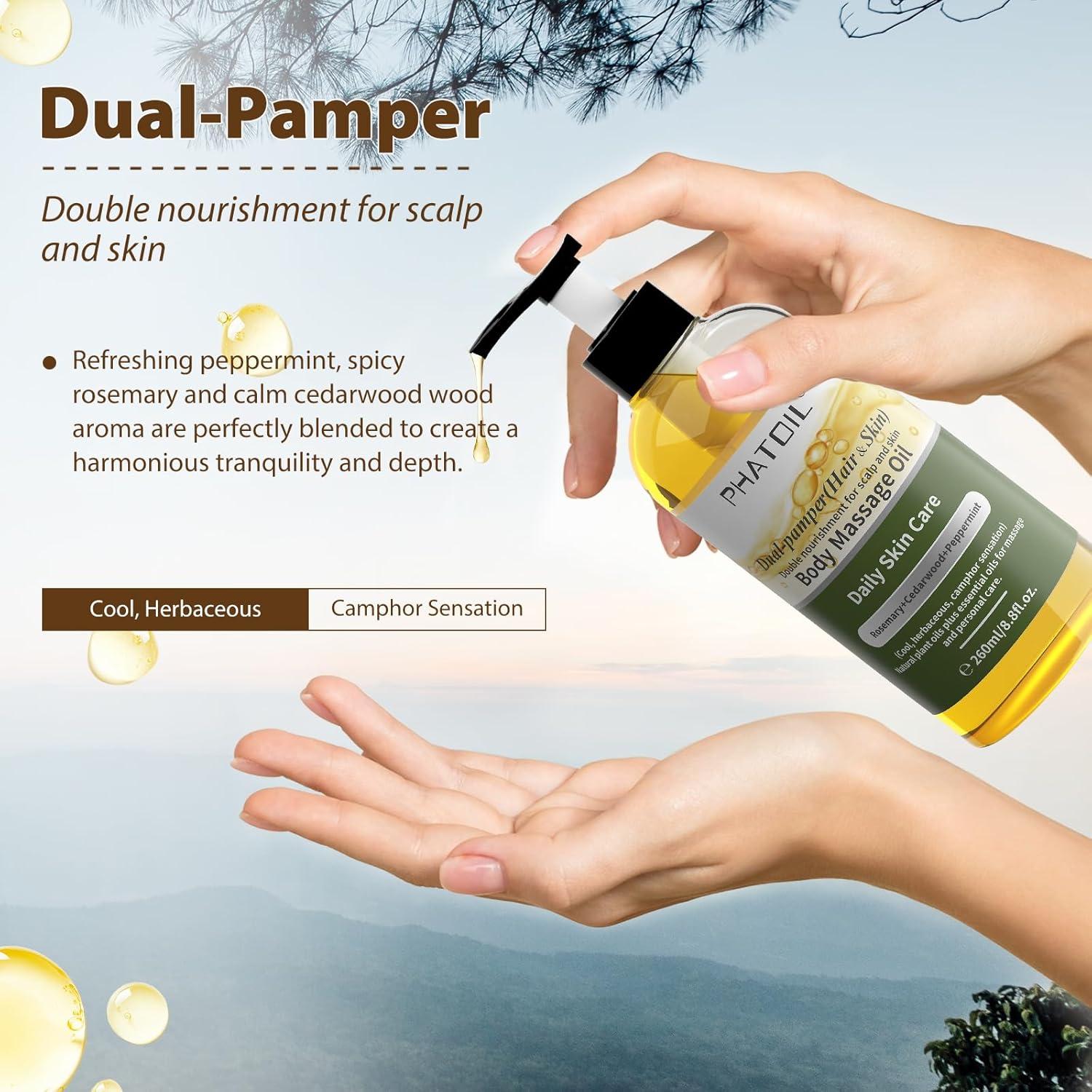 Aceite de Masaje Corporal PHATOIL Dual-Pamper 260 ml
