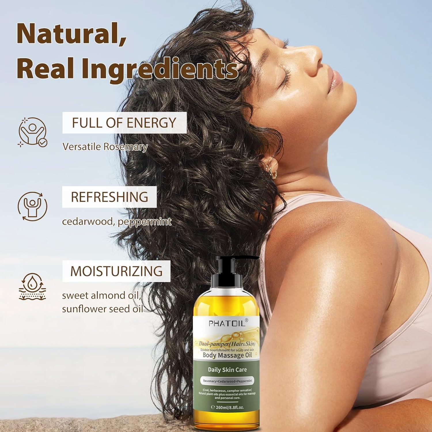 Aceite de Masaje Corporal PHATOIL Dual-Pamper 260 ml