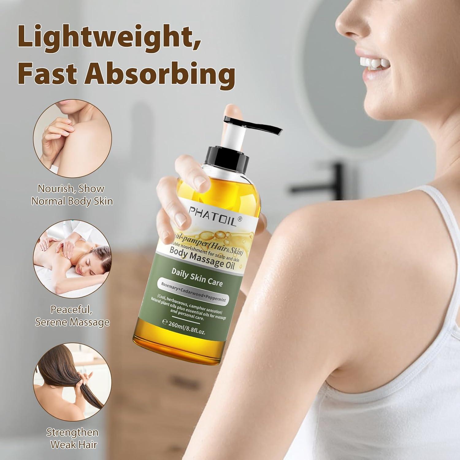 Aceite de Masaje Corporal PHATOIL Dual-Pamper 260 ml