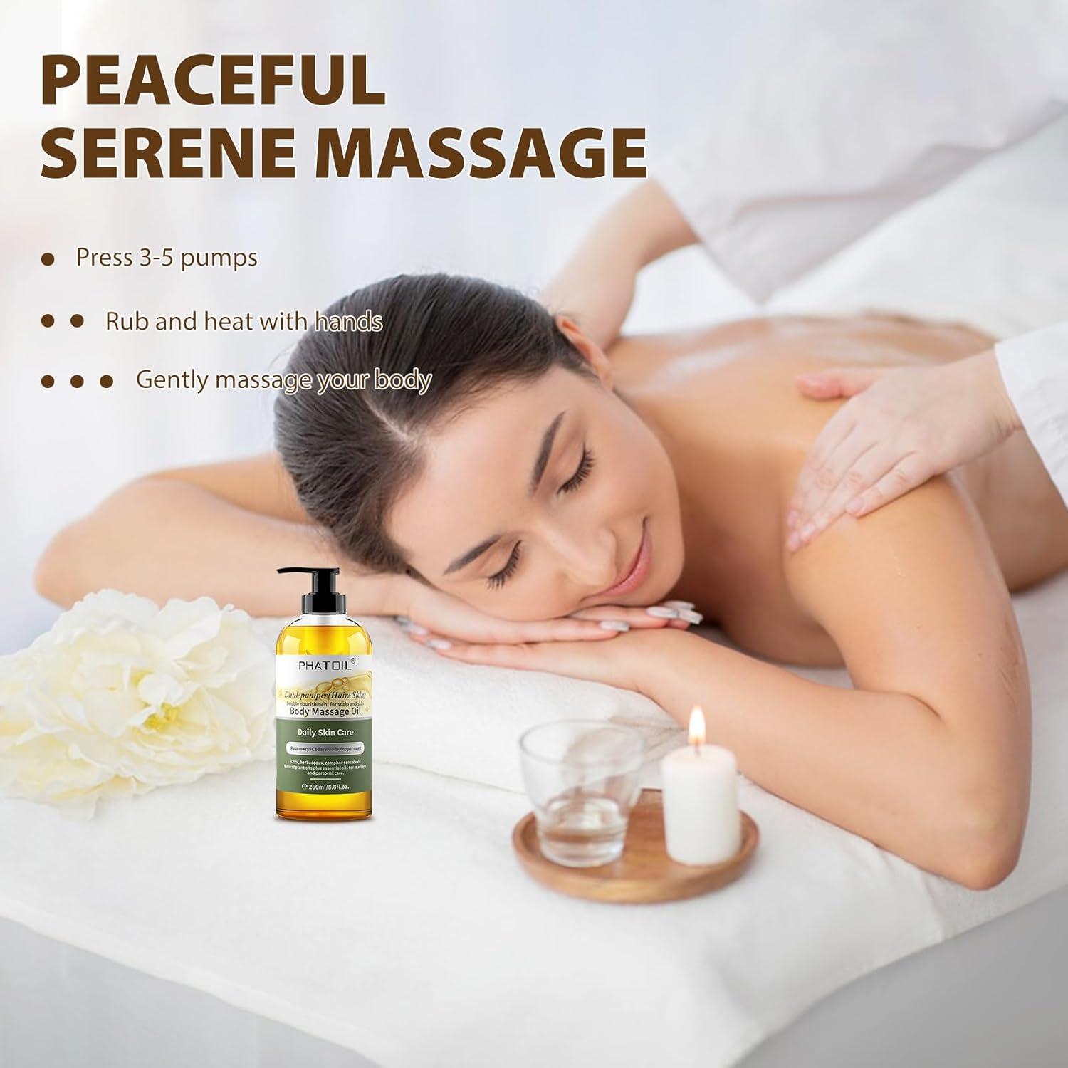 Aceite de Masaje Corporal PHATOIL Dual-Pamper 260 ml