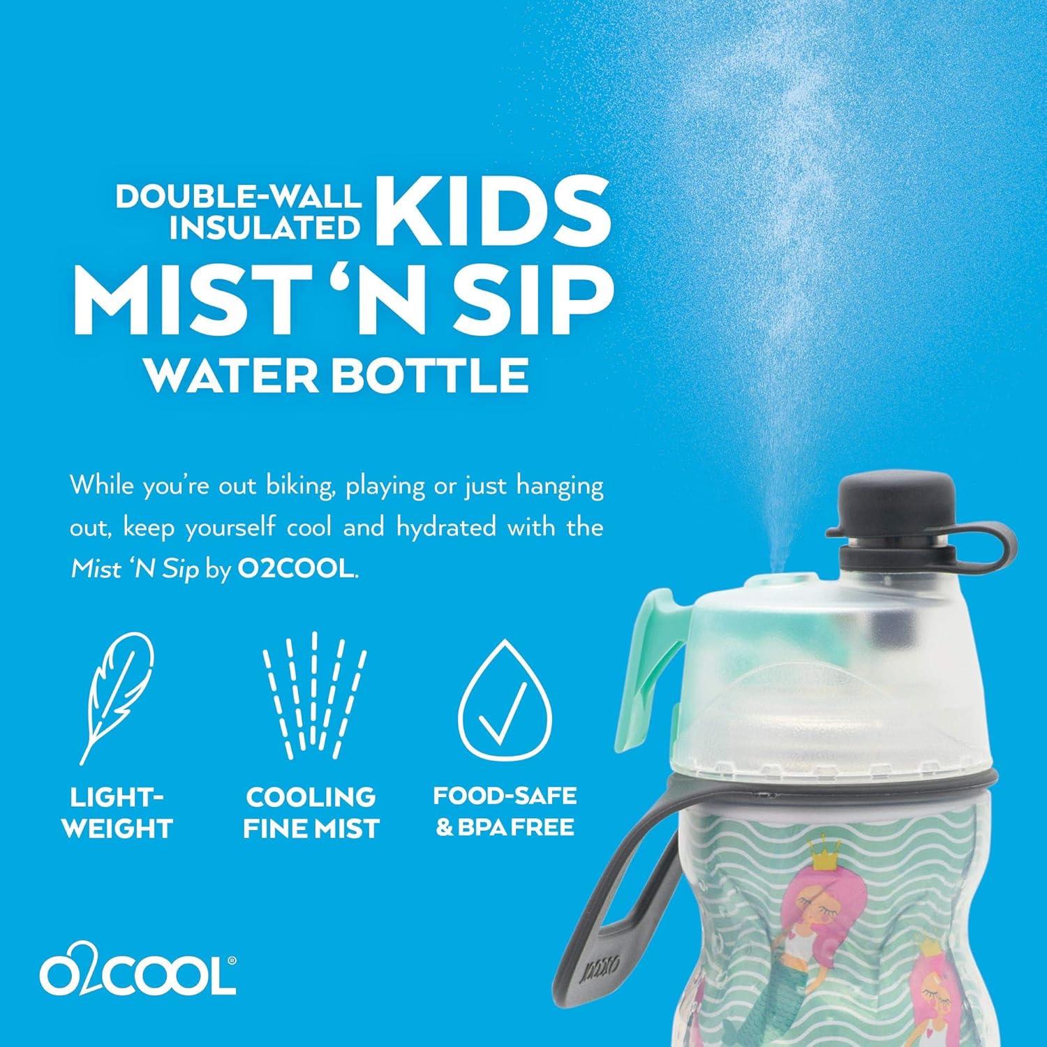 Botella de Agua Deportiva O2COOL Kids Mist N Sip 0.35 L