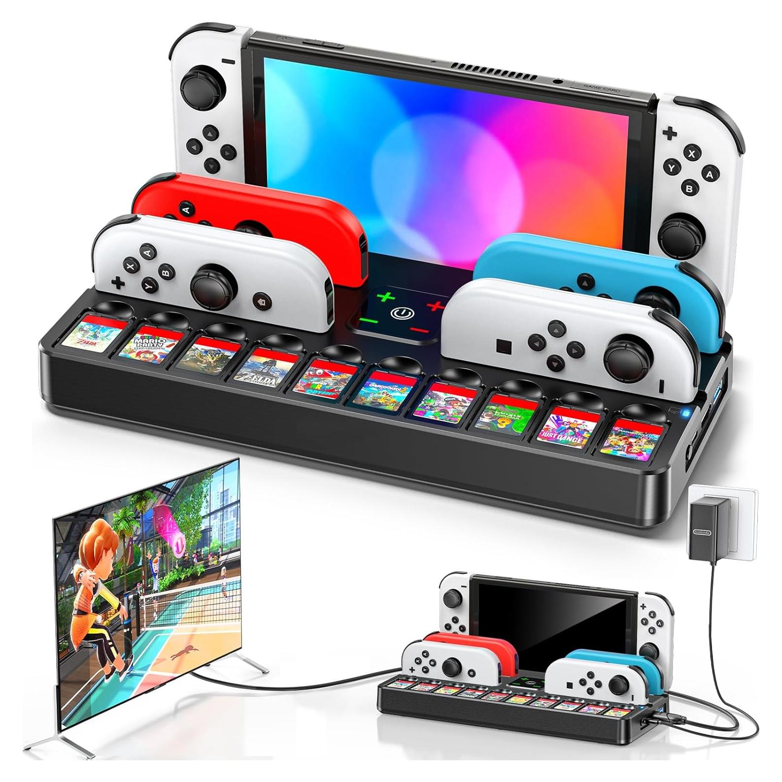 Estación de Acoplamiento Tokluck para Nintendo Switch con Cargador