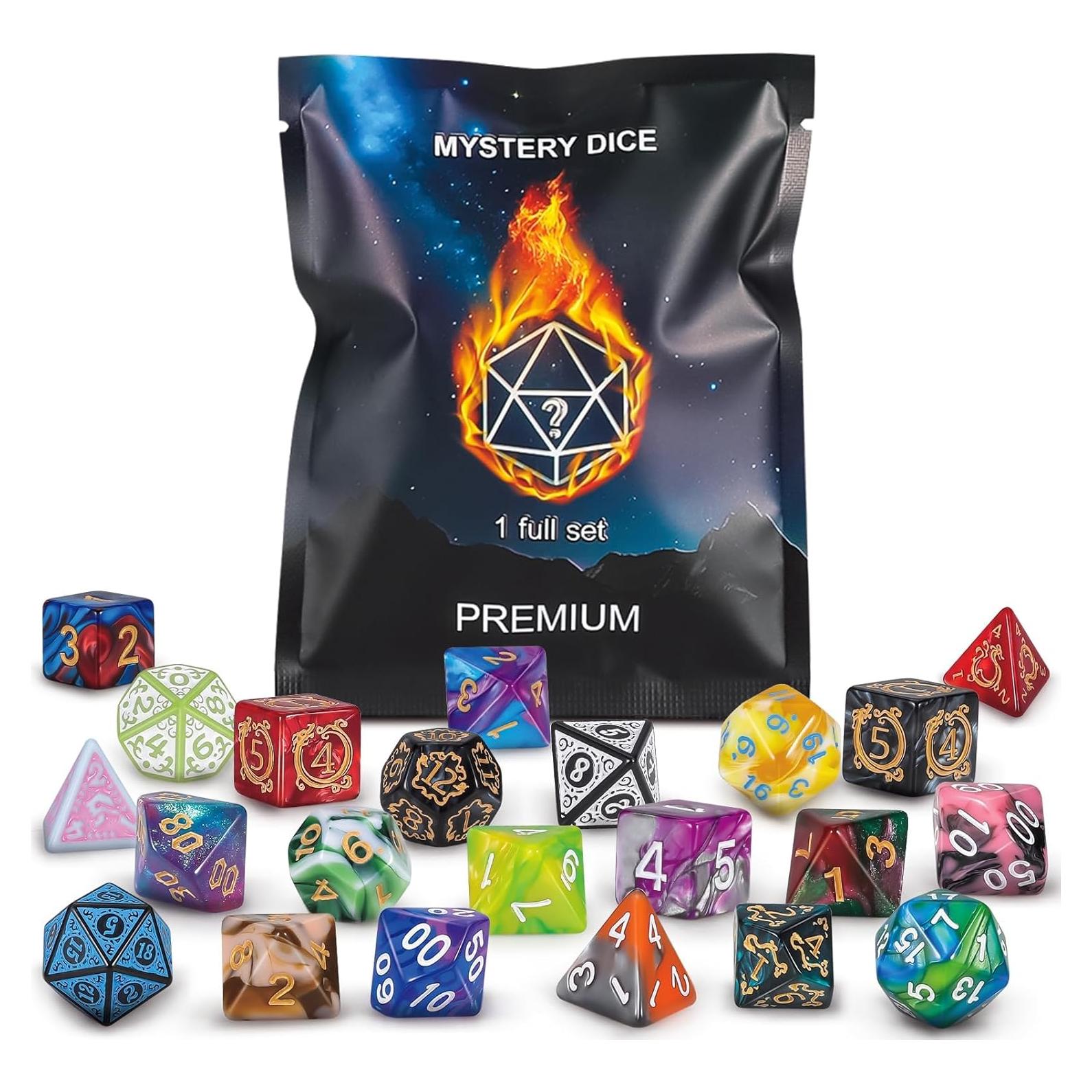 QMAY Set de Dados Poliedricos Misteriosos - 8 Piezas D&D