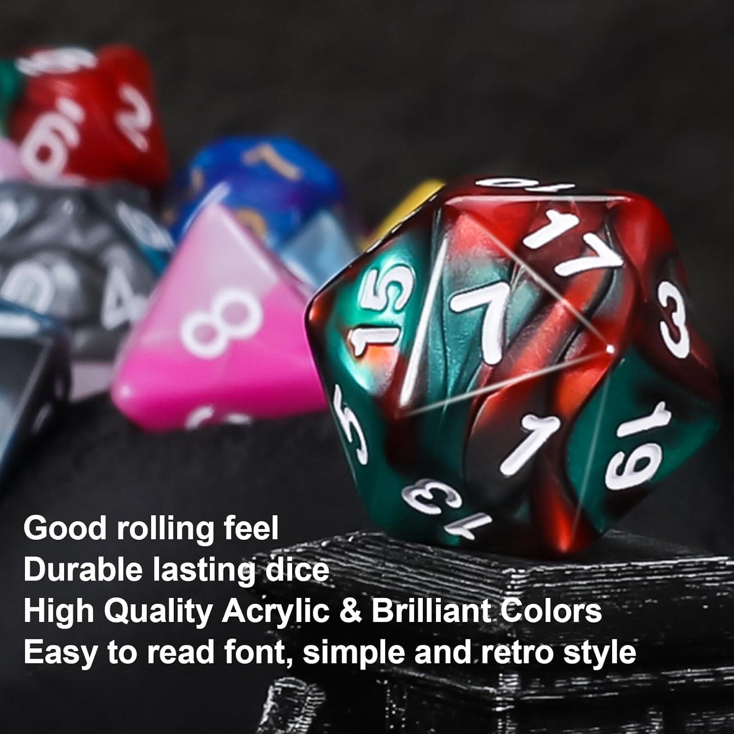 QMAY Set de Dados Poliedricos Misteriosos - 8 Piezas D&D