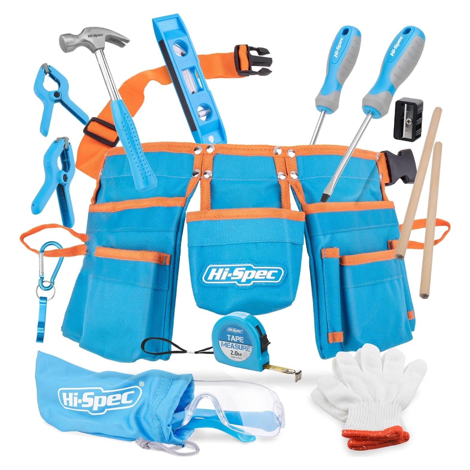 Juego de Herramientas Reales Hi-Spec para Niños 16 Piezas Azul