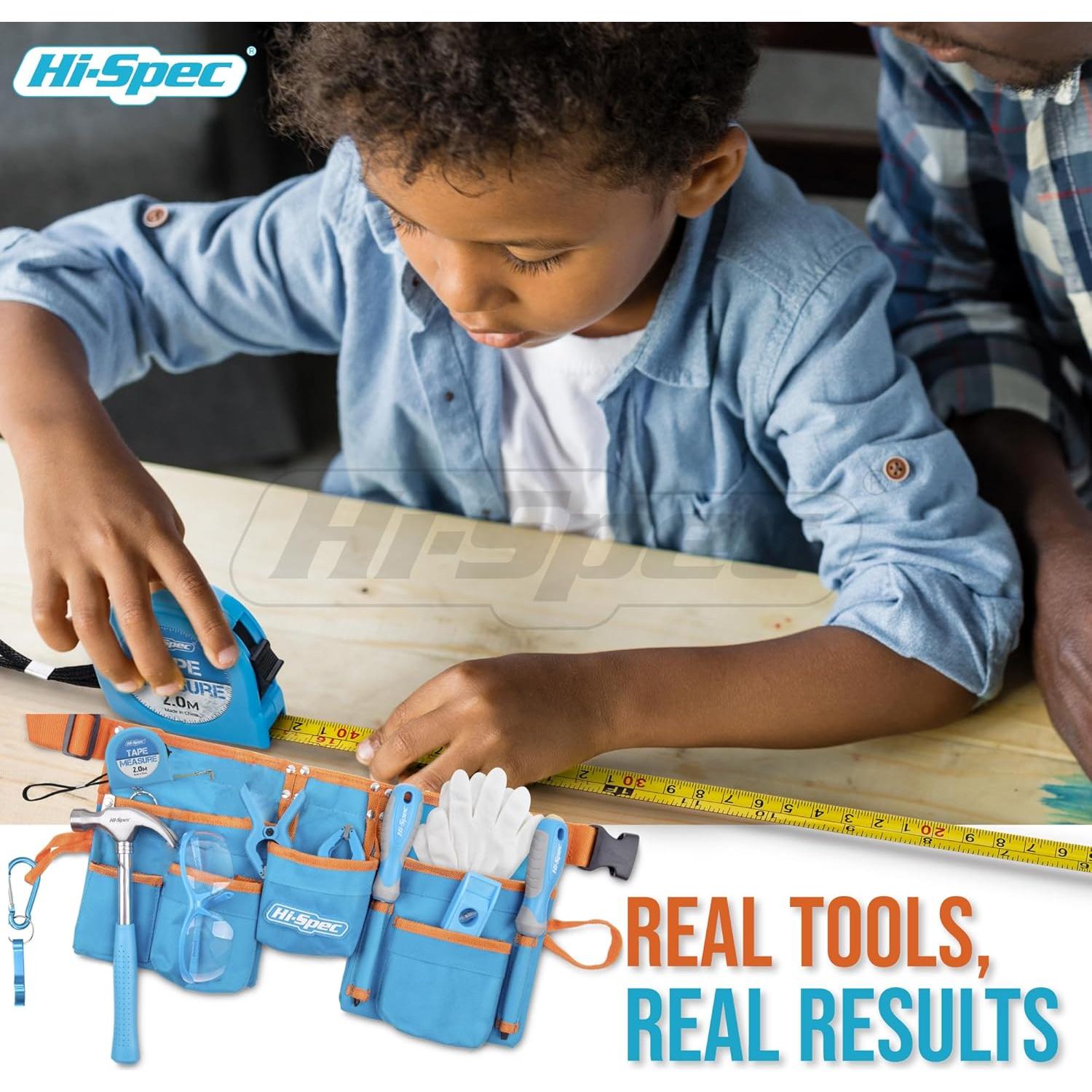 Juego de Herramientas Reales Hi-Spec para Niños 16 Piezas Azul