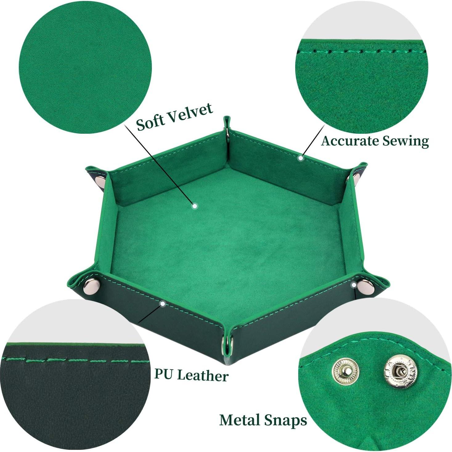 Bandeja de Dados Plegable K.T. Elegante 6 Piezas Hexagonal
