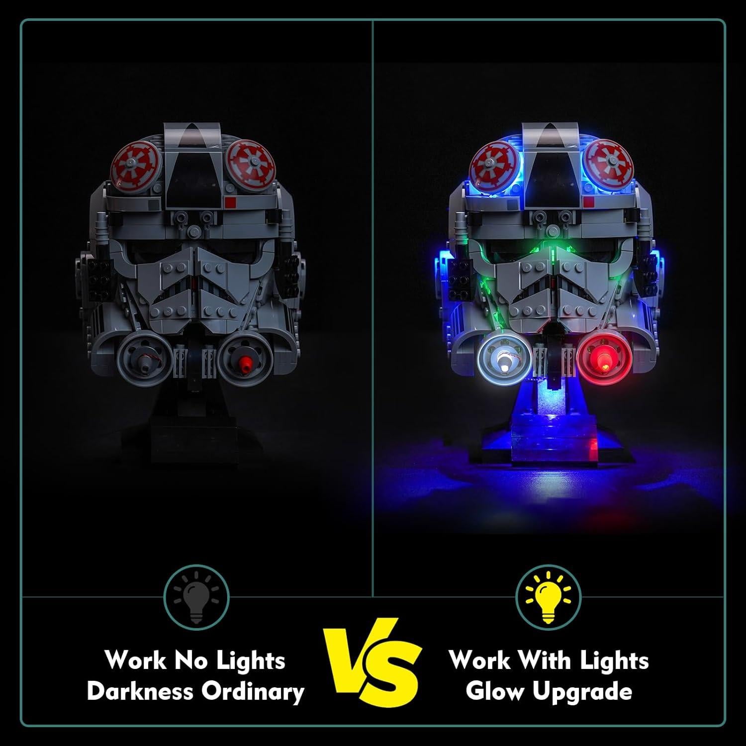 Kit de Luz LED LocoLee para Casco Piloto AT-AT LEGO 75429