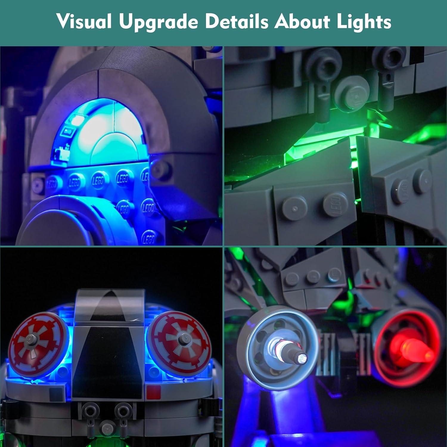 Kit de Luz LED LocoLee para Casco Piloto AT-AT LEGO 75429